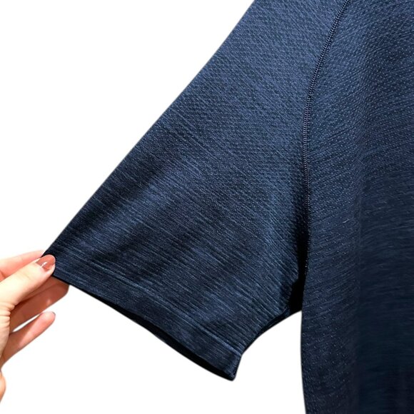 Lululemon Mens Metal Vent Tech Short Sleeve Shirt Navy Blue - Picture 4 of 6